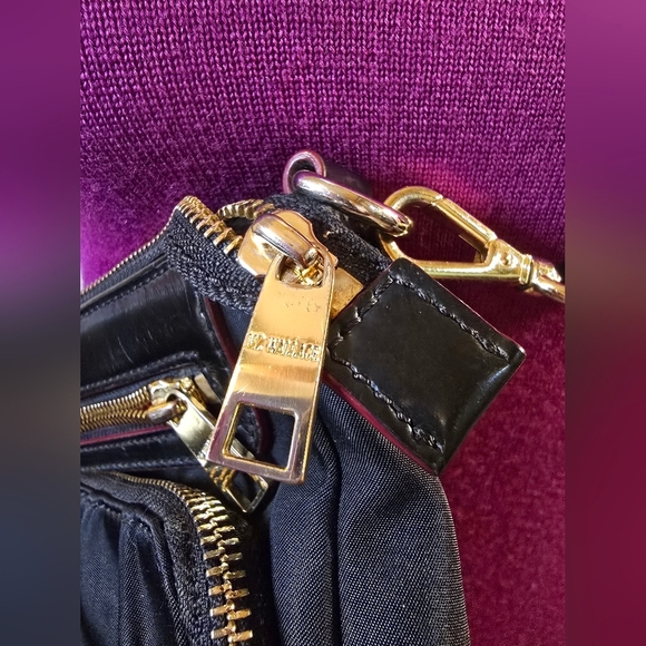 MZ Wallace Black Shoulder Bag with Gold Accents - Picture 5 of 13